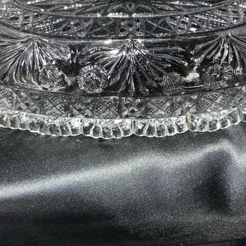 Vintage Indiana Glass Company/ EAPG Horsemint Clear Glass Oval Pickle Bowl. EUC - Picture 8 of 13